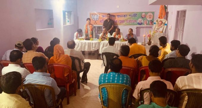 *Shri Dilip Ghosh,* State President at district Office bearers’ meeting of Kanthi Organizational district (Purba Medinipur )