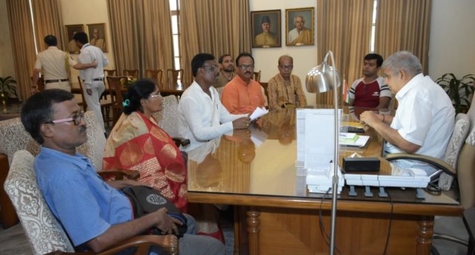 Meeting of West Bengal primary teacher association with honourable Governor of West Bengal Mr. Jagdeep Dhankar